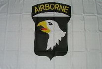 Flagge Fahne 101st Airborne weiß  90x150 cm
