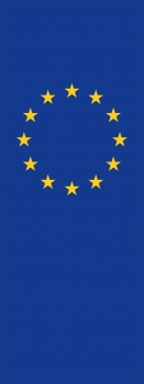 Riesen Flagge Fahne Europa mit Karabiner 150x400  (Hochformat)