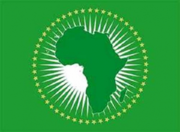 Flagge Fahne Afrikanische Union 30x45 cm Stockflagge Hohlsaum