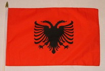 Stockflagge Albanien