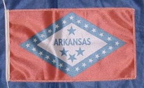 Tischflagge Arkansas