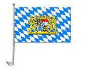 Autoflagge Bayern Wappen mit Löwen