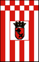 Flagge Fahne Hochformat Bremen mit Wappen