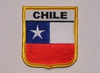 Aufnäher Chile Schrift oben