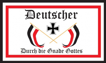 Riesen Flagge Fahne Deutscher durch die Gnade Gottes Deutsches Reich Reichsadler
