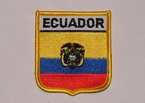 Aufnäher Ecuador Schrift oben