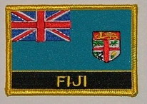 Aufnäher Fidschi / Fidji Schrift unten