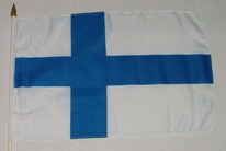 Stockflagge Finnland