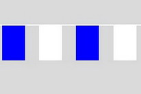 Flaggenkette Blau / Weiß Schützenfest
