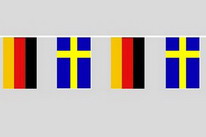 Flaggenkette Deutschland - Schweden
