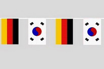 Flaggenkette Deutschland - Süd Korea