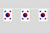 Flaggenkette Süd Korea