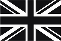Flagge Fahne Großbritannien Union Jack schwarz 90x150 cm
