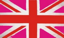 Flagge Fahne Großbritannien Union Jack rosa 90x150 cm