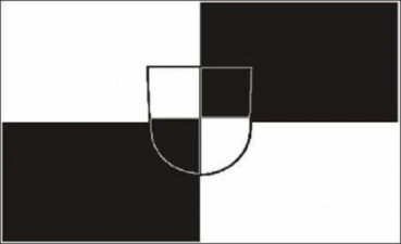 Tischflagge Hechingen 10x15cm mit Ständer Tischfahne Miniflagge