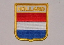 Aufnäher Holland / Niederlande Schrift oben