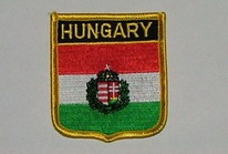 Aufnäher Hungary / Ungarn Schrift oben