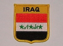 Aufnäher Iraq / Irak Schrift oben