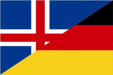Flagge Fahne Island-Deutschland Freundschaftsfahne 90x60 cm *P