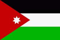 Stockflagge Jordanien