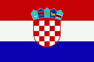 Papierfahne Kroatien 12x24 cm