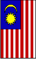 Flagge Fahne Hochformat Malaysia
