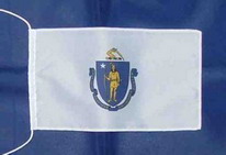 Tischflagge Massachusetts