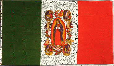 Flagge Fahne Mexiko mit Frau von Guadeloupe  90 x 150 cm