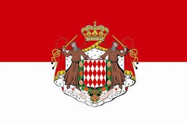 Flagge Fahne Monaco mit Wappen 90x150 cm Digitaldruck