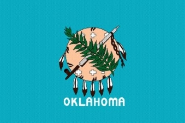 Tischflagge Oklahoma 10x15cm mit Ständer Tischfahne Miniflagge