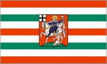 Tischflagge Olpe 10x15cm mit Ständer Tischfahne Miniflagge