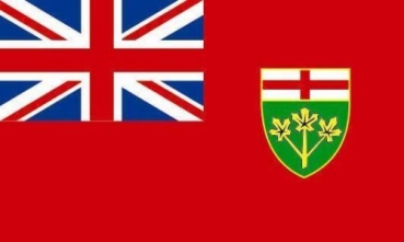Tischflagge Ontario 10x15cm mit Ständer Tischfahne Miniflagge