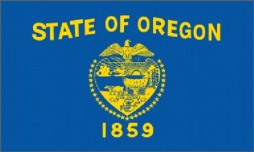Tischflagge Oregon 10x15cm mit Ständer Tischfahne Miniflagge