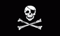 Boots / Motorradflagge Pirat