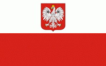 Flagge Fahne Polen mit Wappen 90x60 cm