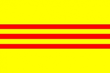 Tischflagge Süd Vietnam 10x15cm mit Ständer Tischfahne Miniflagge