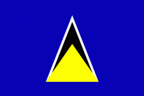 Stockflagge Sankt Lucia