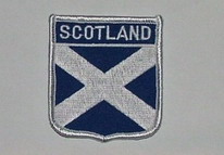 Aufnäher Scotland / Schottland Schrift oben