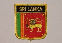 Aufnäher Sri Lanka Schrift oben