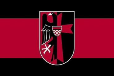 Tischflagge Sudetenland mit Adler 10x15cm mit Ständer Tischfahne Miniflagge