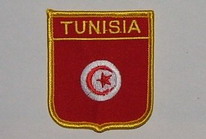 Aufnäher Tunisia / Tunesien Schrift oben