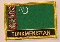 Aufnäher Turkmenistan Schrift unten