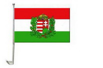 Autoflagge Ungarn mit Wappen