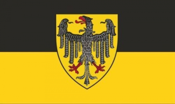 Tischflagge Aachen 10x15cm mit Ständer Tischfahne Miniflagge