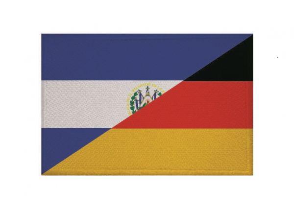 Aufnäher Patch Freundschaft El Salvador-Deutschland Aufbügler Fahne Flagge