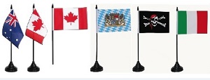 Tischflaggen mit Ständer 10 x 15 cm