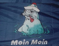 Flagge Fahne Moin Moin Seehund 90x150 cm