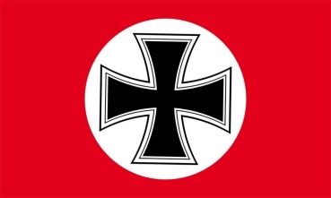 Flagge Fahne DR- Eisernes Kreuz auf Roter Fahne 90x150 cm