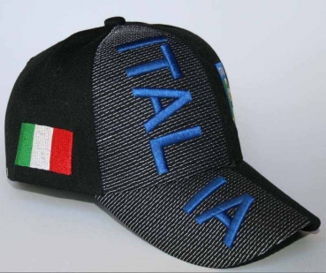 Basecap Italien Italia schwarz Baseballcap