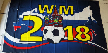 Flagge Fahne WM 2018 Blau Russland  90x150 cm